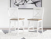 Hidden Canyon - Counter Chair - Dark Oak / Natural White