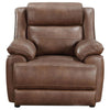 Ellington - Upholstered Padded Arm Accent Chair - Dark Brown