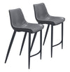 Magnus - Counter Chair (Set of 2) - Dark Gray / Black