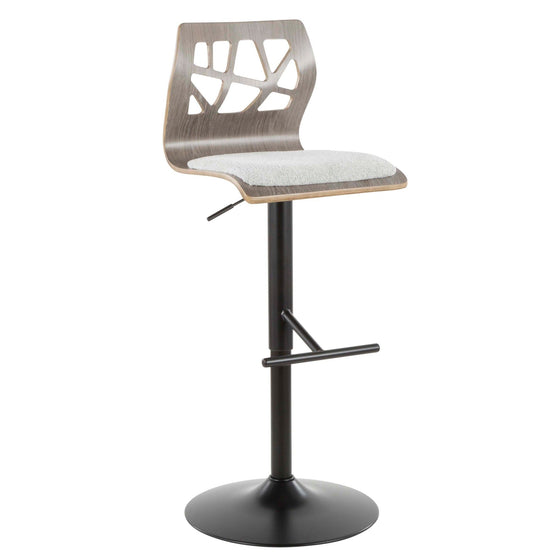 Folia - Adjustable Barstool (Set of 2) - Black Base