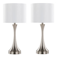  Lenuxe - 25" Metal Table Lamp With USB (Set of 2) - White