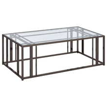  Adri - Rectangular Glass Top Coffee Table