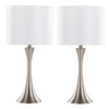 Lenuxe - 24" Metal Table Lamp (Set of 2) - Steel Base