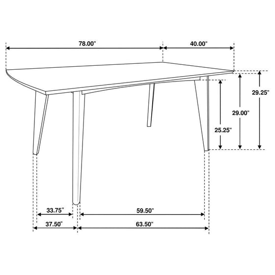 Malone - Rectangular Wood Dining Table - Dark Walnut