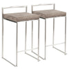 Fuji - Counter Stool Steel With Cushion - Stainless Steel