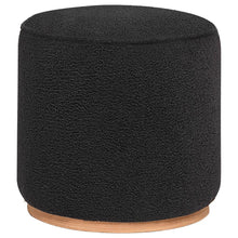  Zena - Faux Sheepskin Upholstered Round Ottoman