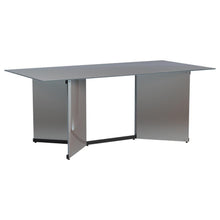  Emery - Rectangular Mirrored Dining Table - Silver