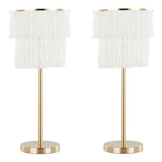 Fringe - 25" Metal Buffet Lamp (Set of 2)