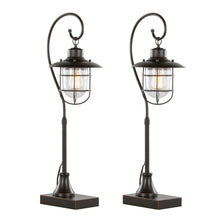  Landen - 33" Metal Task Lamp - Oil Rubbed Bronze With Clear Glass Shade from Grandview Gallery (Set of 2)