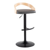 Grotto - Adjustable Barstool (Set of 2) - Natural Backrest