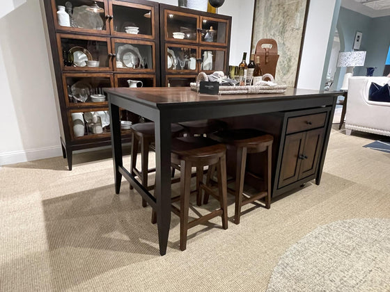 Fenmore - Kitchen Island Complete - Mocha And Distressed Cherry