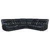 Hewitt - Leather Upholstered Power Reclining Sectional - Black