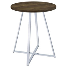  Burkhart - Round Pub Height Bistro Bar Table - Brown Oak