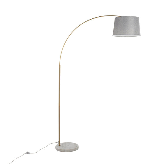 March - Floor Lamp - White Marble