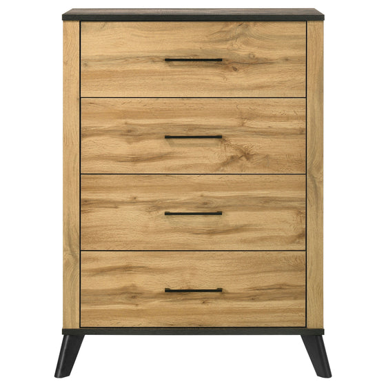 Kaywood - 4-Drawer Bedroom Chest Of Drawers - Natural Pine