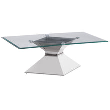  Jenny - Glass Top Stainless Steel Coffee Table - Chrome