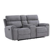  Omni - Console Loveseat With Dual Recliners - Gray