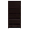 Skylar - 5-Shelf Bookcase With Drawer - Cappuccino