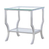 Saide - Square Glass Top Side End Table - Chrome