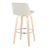 Toriano - 30" Fixed-height Barstool (Set of 2) - Natural And Cream