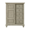 Whit-Ash - 5-Drawer Door Chest - Light Gray