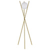 Yamileth - Spherical Bulb Metal Tripod Floor Lamp - Gold