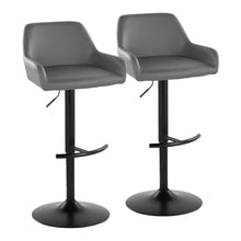  Daniella - Adjustable Barstool With Swivel - Black Metal (Set of 2)