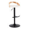 Grotto - Adjustable Barstool (Set of 2) - Zebra And White