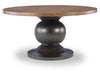 Artisan's Place - Complete Round Dining Table - Vintage Pine Ironwood