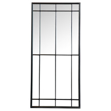  Annetta - Window Pane Floor Or Wall Mirror - Black