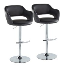  Margarite - Ajustable Barstool With Swivel - Chrome Metal (Set of 2)