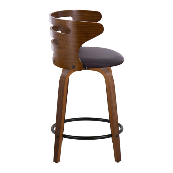 Cosi - 24" Fixed-Height Counter Stool (Set of 2) - Walnut Backrest