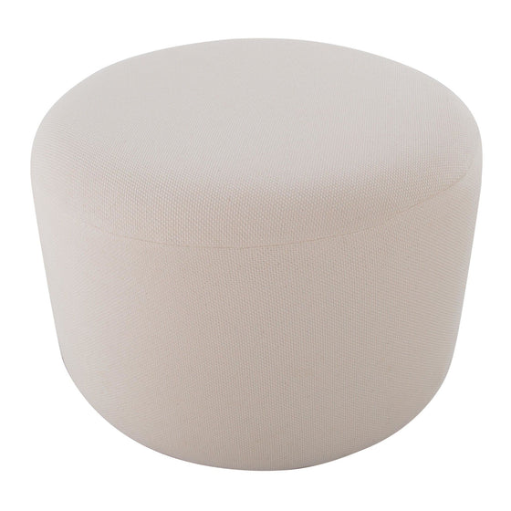 Large - Round Pouf - Beige