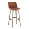 Toriano - 30" Fixed-Height Faux Leather Barstool (Set of 2)