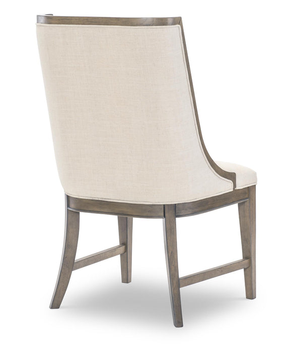 Aberdeen - Shelter Upholstred Side Chair - Saddle Brown