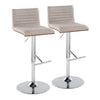 Mason - Adjustable Barstool (Set of 2) - Chrome Base