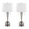 Jules - 30" Metal Table Lamp With USB (Set of 2) - White