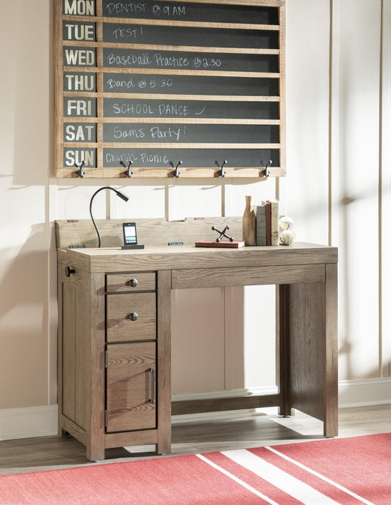 Wyatt - Complete Desk - Weathered Stone