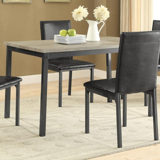 Garza - Rectangular Composite Wood Dining Table - Gray