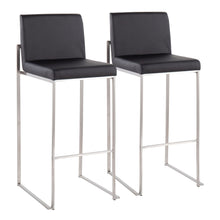  Fuji - High Back Upholstered Barstool Set