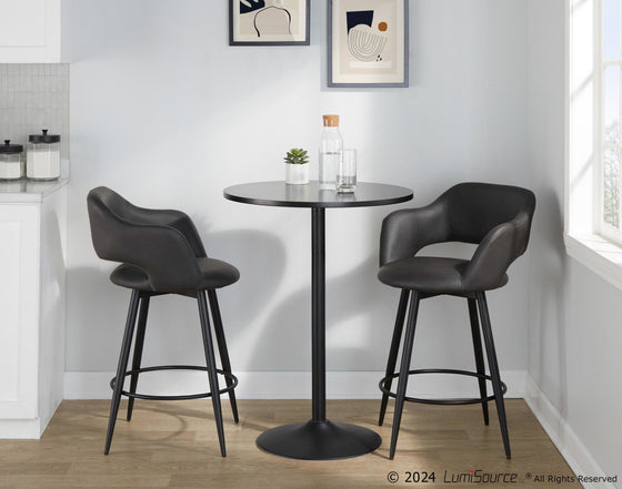 Margarite - Counter Stool - Black Metal (Set of 2)