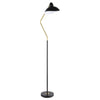 Lucien - Dome Shade Metal Task Floor Lamp - Black