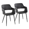 Margarite - Dining / Accent Chair - Black Metal (Set of 2)