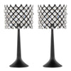 Jasper - 24" Metal Buffet Lamp - Matte Black Metal And Clear Crystal from Grandview Gallery (Set of 2)