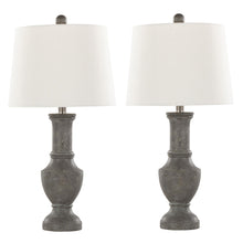  Chateau - 26" Polyresin Table Lamp (Set of 2) - Gray