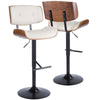 Lombardi - Adjustable Barstool (Set of 2) - Black Base