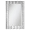 Aideen - Acrylic Crystal Wall Mirror - Silver