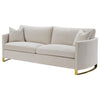 Corliss - Upholstered Arched Arm Sofa - Beige