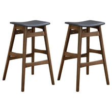  Finnick - Cushioned Backless Bar Stool (Set of 2) - Walnut