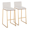 Mason Mara - 30" Fixed-Height Barstool (Set of 2) - Gold Legs